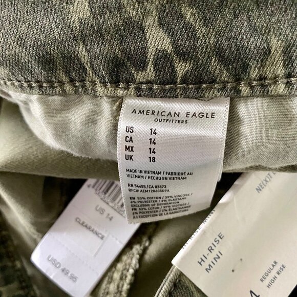 American Eagle Next Level Stretch Hi Rise Mini Skirt Size 14 NEW with Ta… - Picture 8 of 10